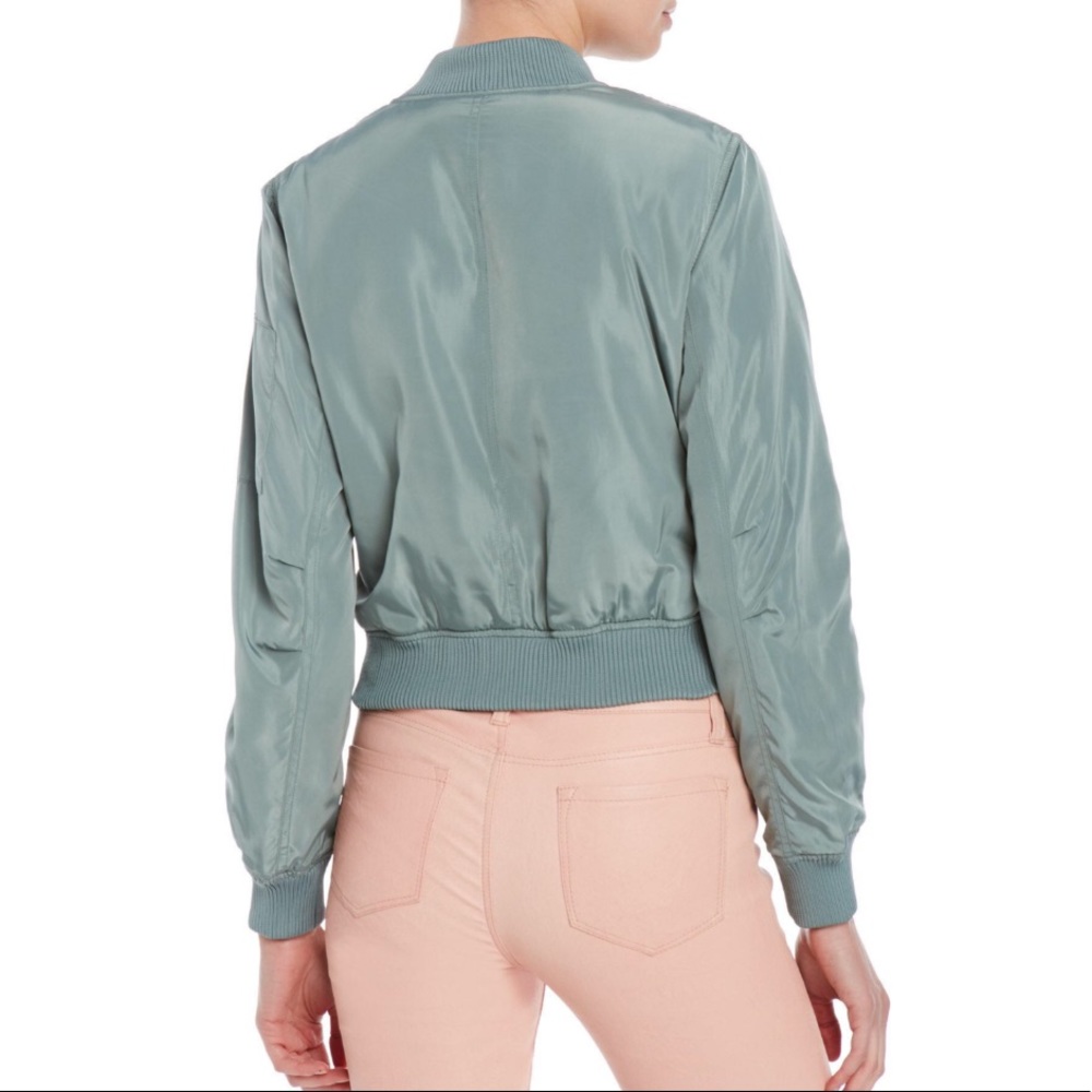 Romeo + Juliet Couture Dusty Sage Bomber Jacket - Picture 2 of 4